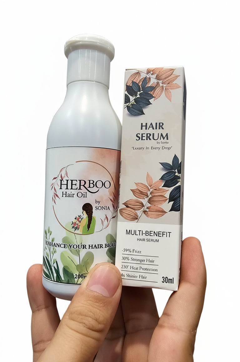 Herboo Hair Oil + Hair Serum (Deal)