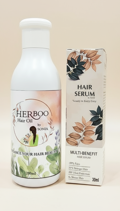 Herboo Hair Oil + Hair Serum (Deal)