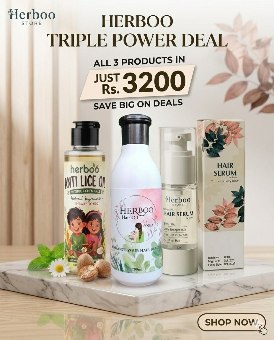 Deal of 3 ( Herboo + serum +anti Lice )