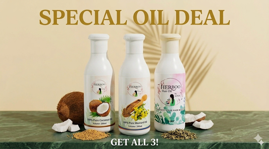 Deal of 3  oils ( herboo + mustard + coconut )