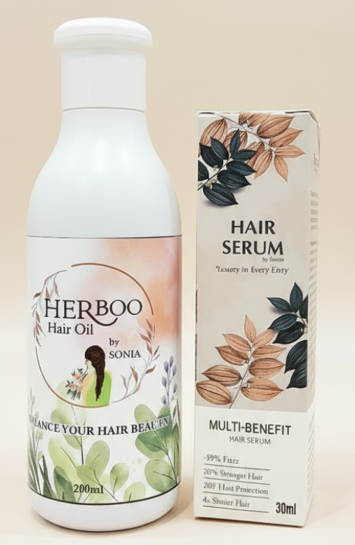 Herboo Hair Oil + Hair Serum (Deal)