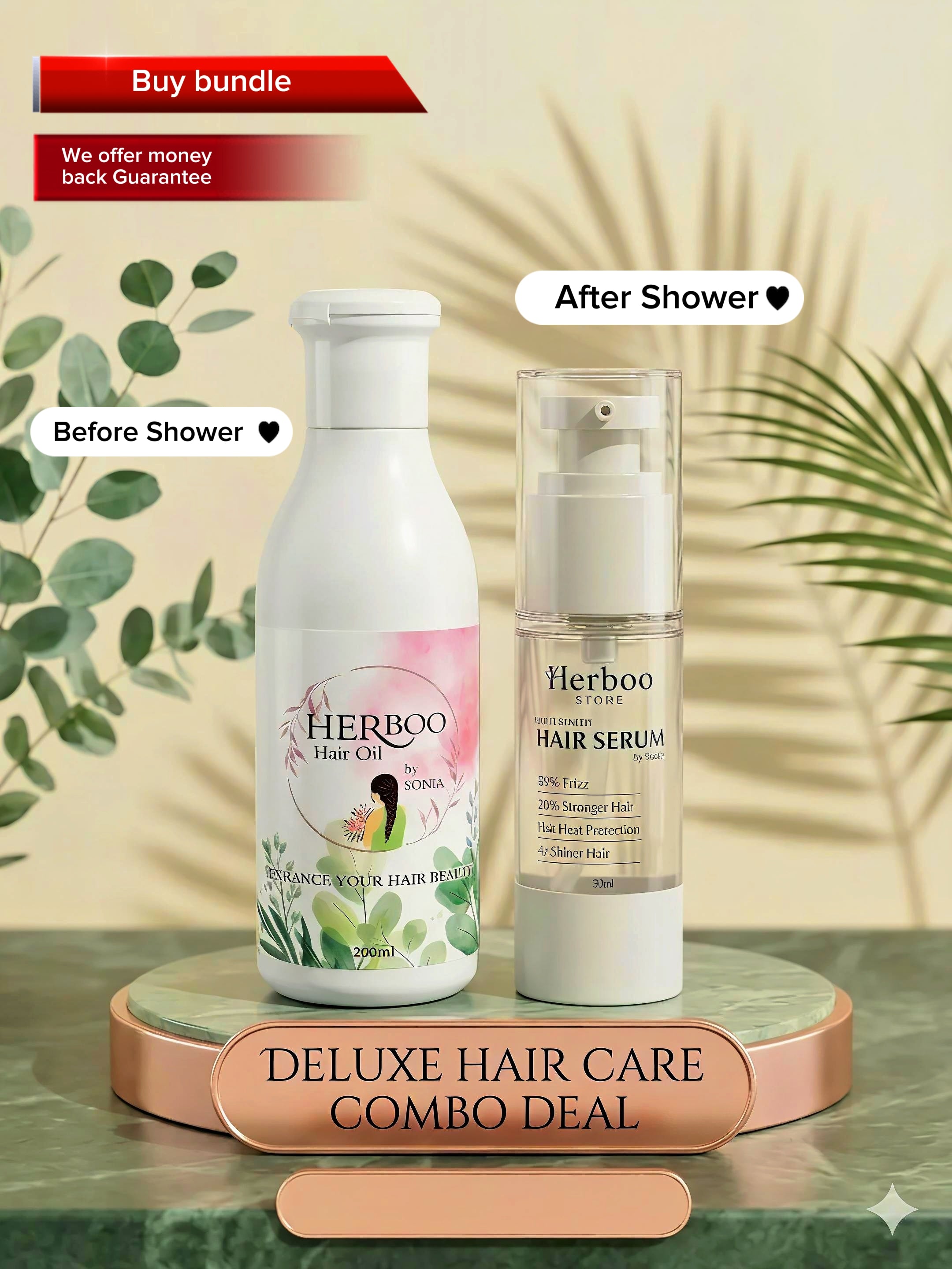 Herboo Hair Oil + Hair Serum (Deal)