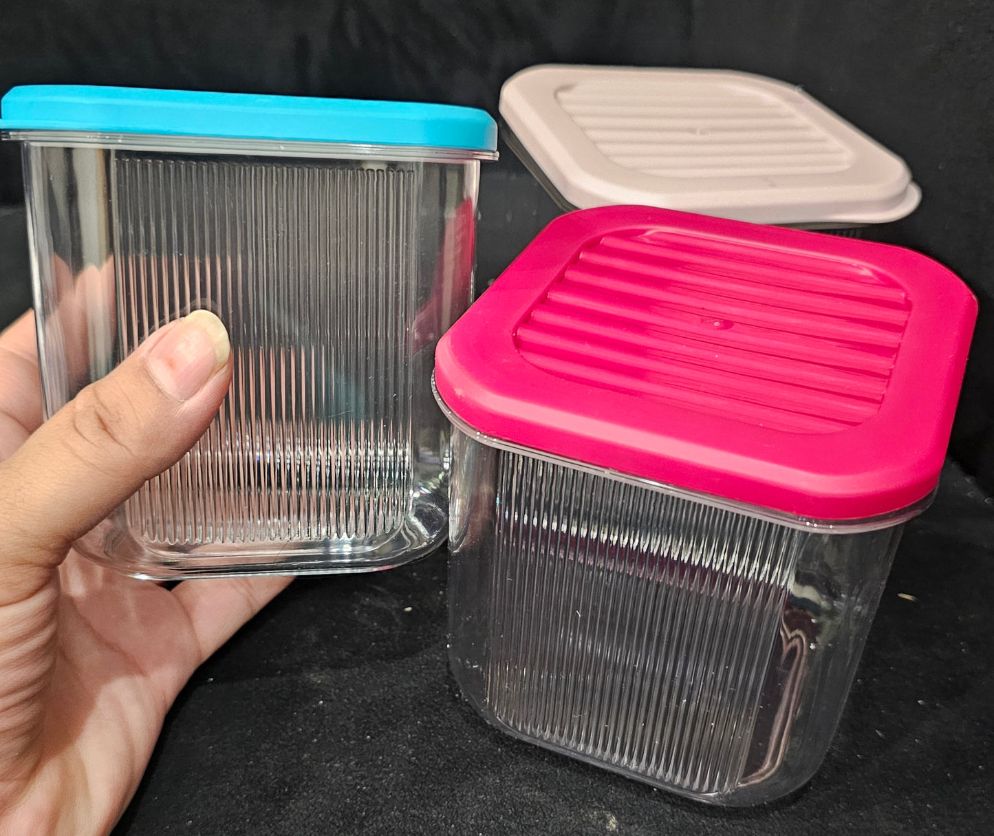 Airtight Acrylic Jars 3 pieces